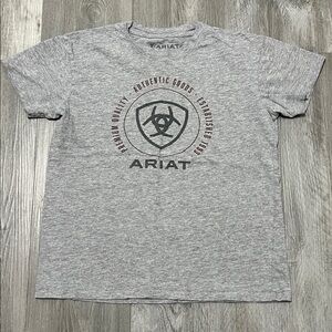 Ariat kids short sleeve T-shirt / grey / size L